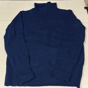 Women’s Blue Turtleneck Sweater
